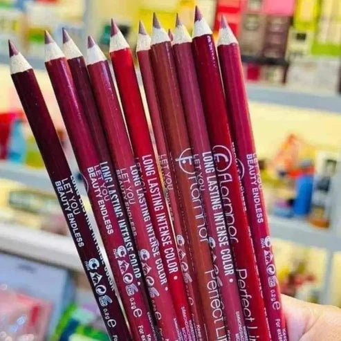 Flormor Let Your Beauty Endless Perfect Lip Liner Pencil 12Pcs