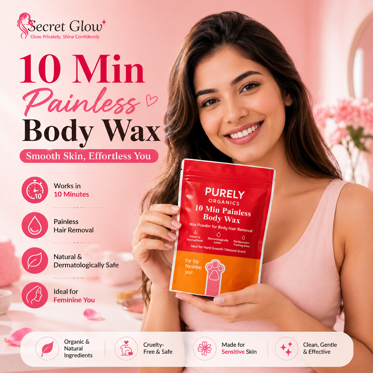 10-Min Painless Body Wax Powder