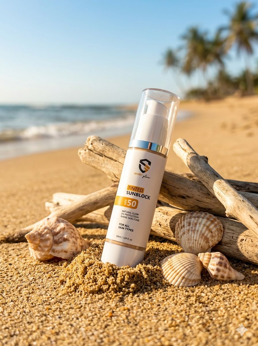Secret Glow Tinted Sunblock SPF 50 – Natural Glow & UV Protection