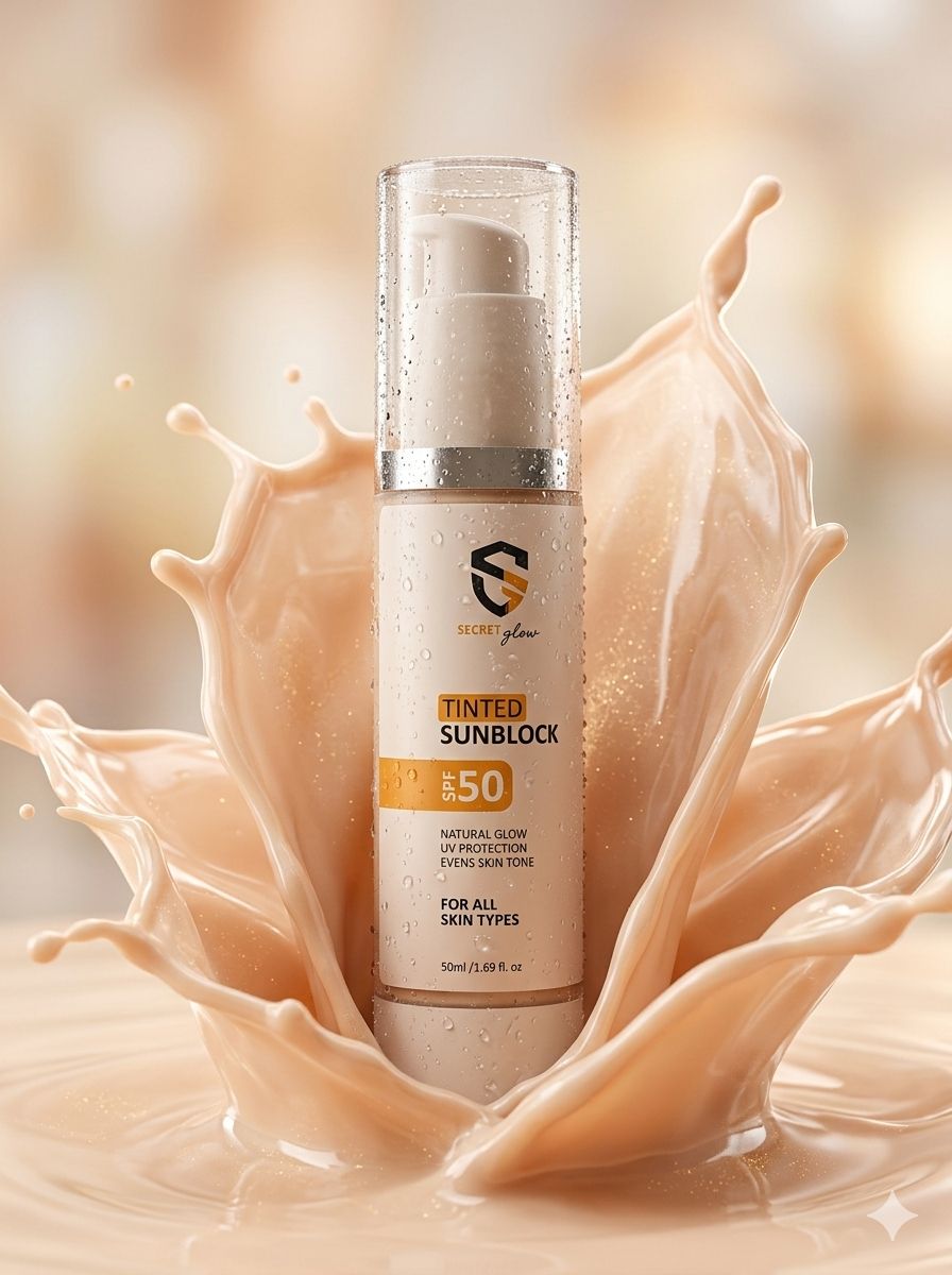 Secret Glow Tinted Sunblock SPF 50 – Natural Glow & UV Protection